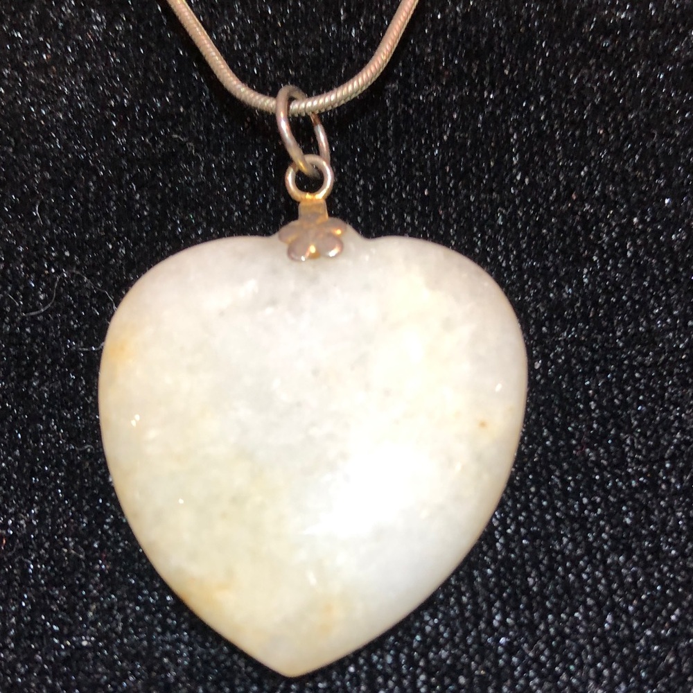Elegant Heart Pendant with Silver Necklace